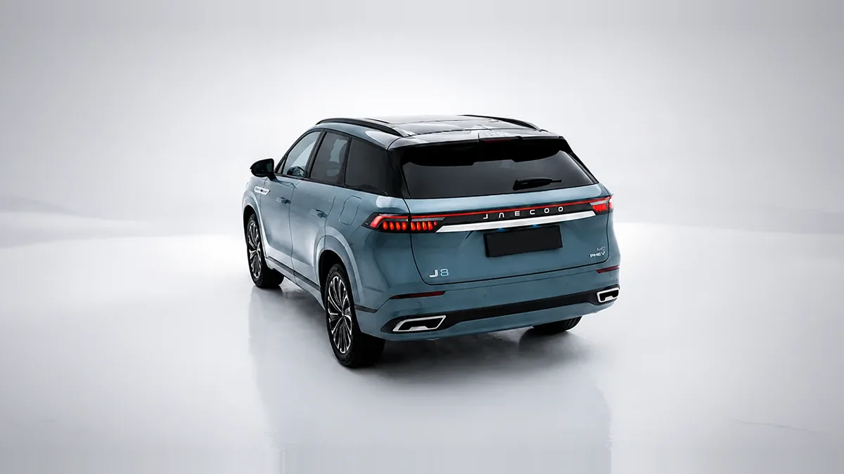 Jaecoo 8 PHEV Exclusive 1.5 TGDI 3DHT AWD 7p., híbrido enchufable, en renting — Lateral